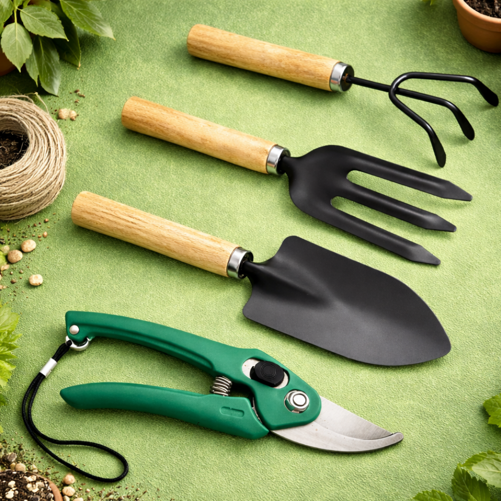 Garden Tool Set of 4 Small Multicolor