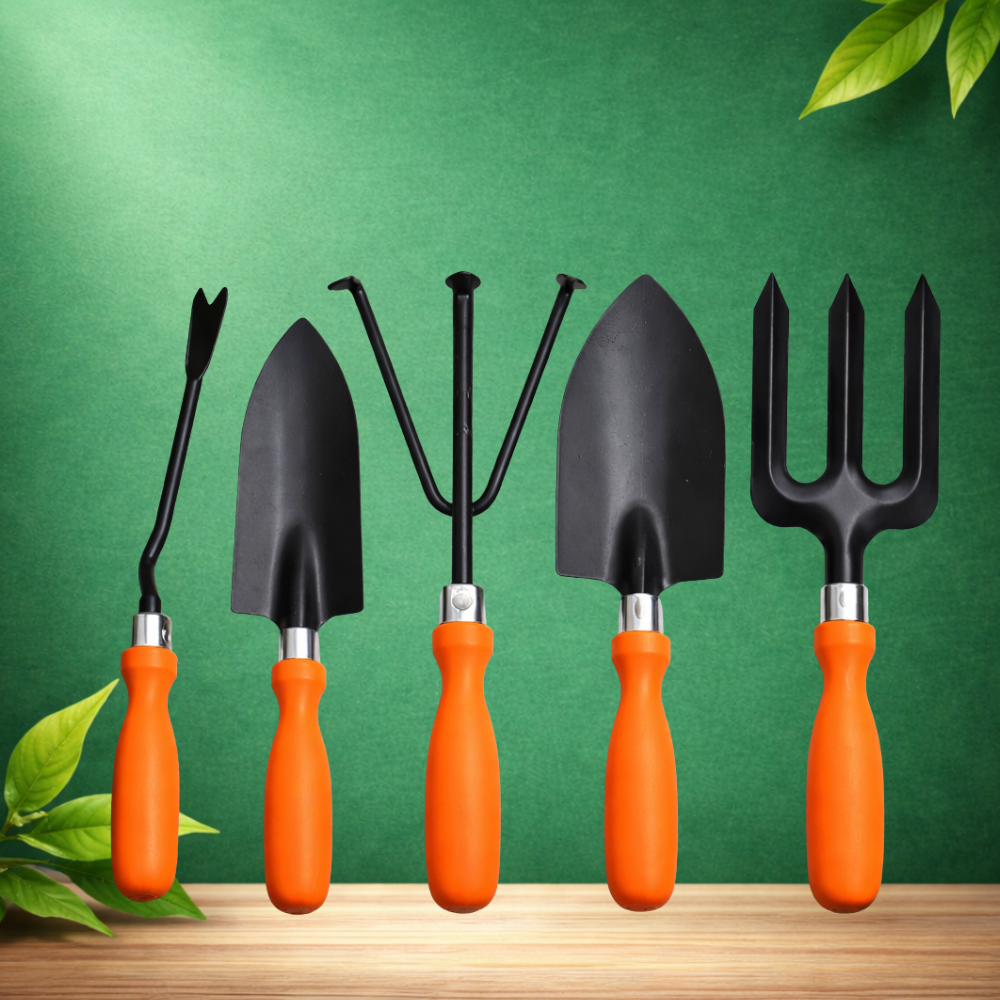 Garden Tool Set of 5 Big Plastic Handle